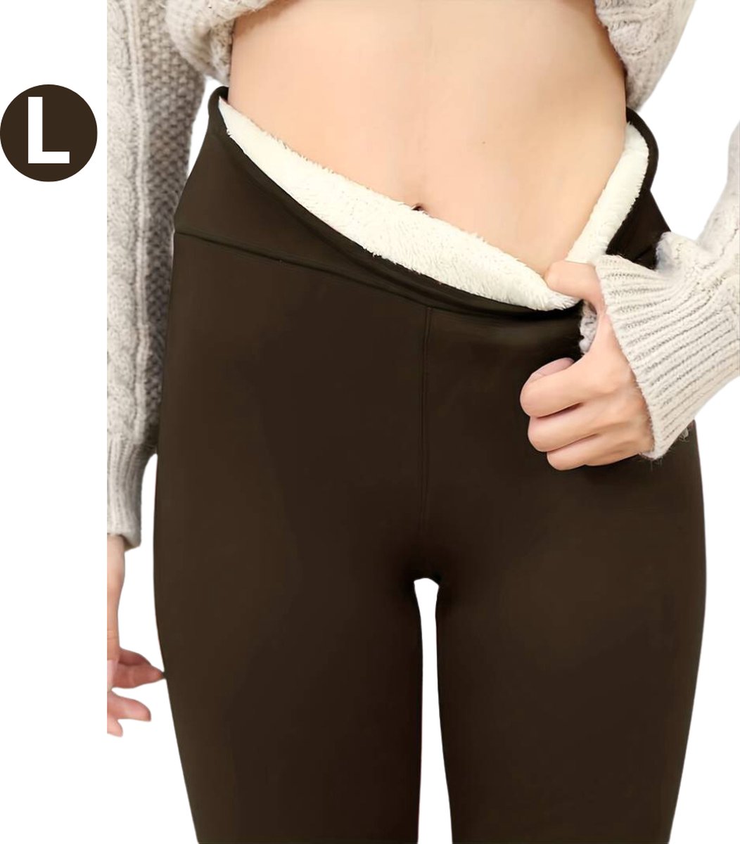 Nivard Winter Panty Warme panty Fleece Panty Thermo Panty Legging Stretch Dames Kleding Creme