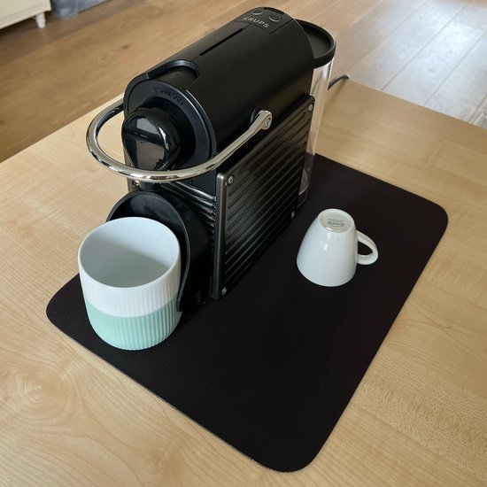 ANCLLO Lot De 2 Tapis De Bar Noirs En Caoutchouc épais - 30 X 15 Cm - Antidérapants, Non Toxiques - Pour Comptoir De Café, Bar, Cuisine