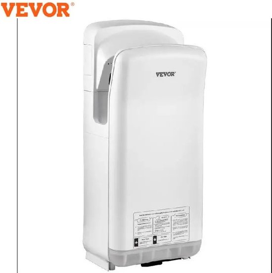 Foto: Vevor premium no touch handdroger machines automatische high speed jet dubbelzijdig handdryer luchtdroging clean professionele