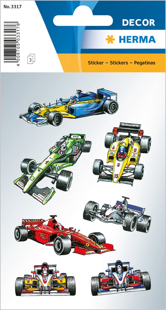 HERMA 3317 Stickers Décor Race-auto's