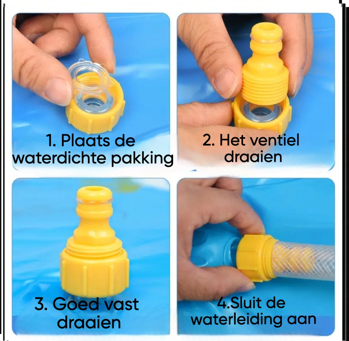 Buitenspraymat - Opblaasbare Waterpretmat - Waterspeelmat Baby - Watermat - Water Speelmat Fontein - Zwembaden - Waterspeelgoed Kinderen - Water Speel Mat - Met Water Sproeier- Zwemmen - Zomer speelset - Water Spel Set – foto 2