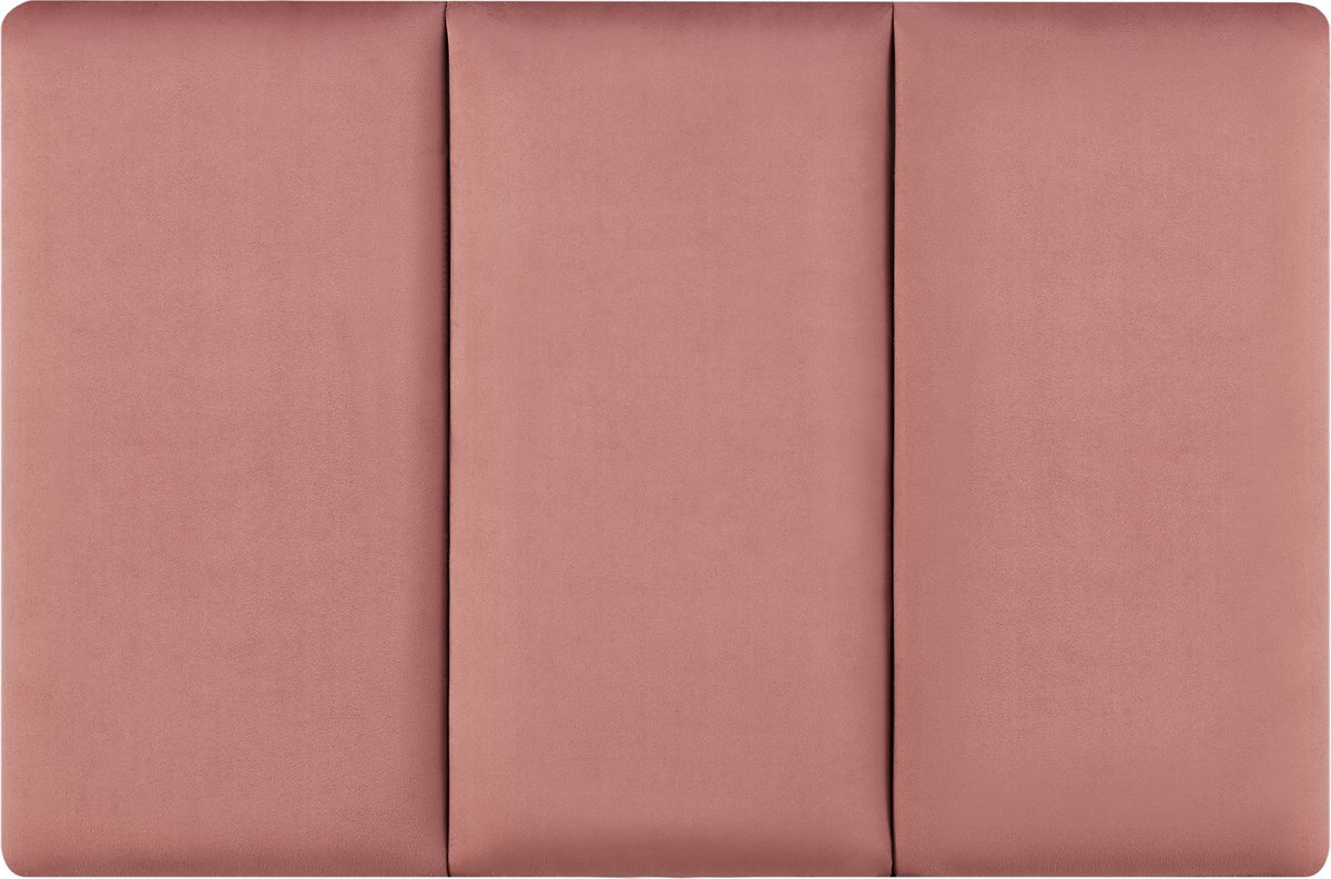 Gestoffeerde wandpanelen Carpino set van 3 fluweel 60x30 cm roze [neu.haus]