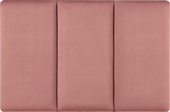 Panneaux muraux rembourrés Carpino set de 3 velours 60x30 cm rose [neu.haus]
