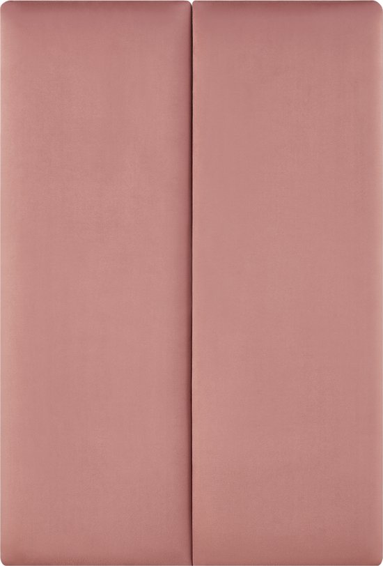 Panneaux muraux rembourrés Carpino set de 2 velours 90x30 cm rose [neu.haus]