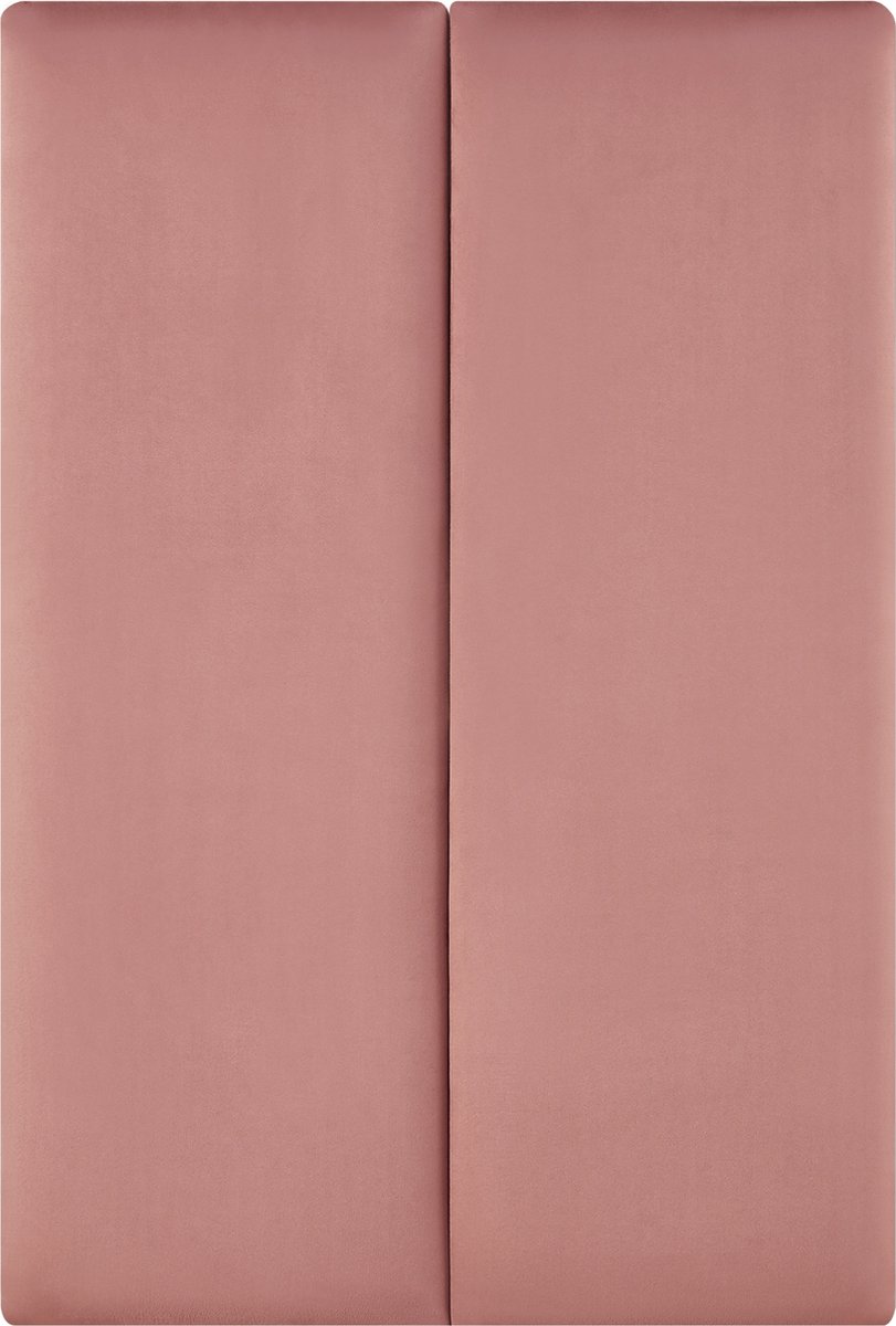 Gestoffeerde wandpanelen Carpino set van 2 fluweel 90x30 cm roze [neu.haus]