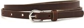 Take-it 1,5 cm smalle riem bruin - dames riem 100% leder - Maat 95 - Totale lengte 110 cm