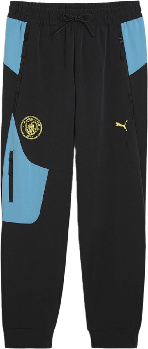 Manchester city fc tech track pants in de kleur zwart.