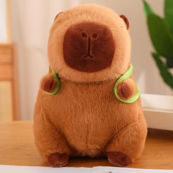 Fancy Capybara Knuffel 24 cm, Dierenknuffel Capibara, Speelgoed voor Kinderen 0 , Realistische Capybara Knuffel, Leuk Cadeau voor Kinderen en Volwassenen Capibara