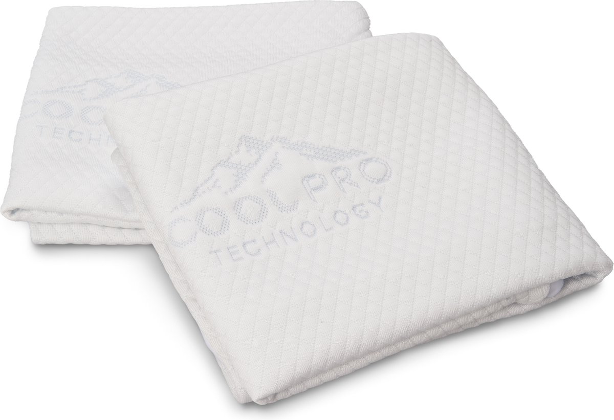 Vitality Pur Verkoelende Kussensloop – 60x70 cm - Cooling Kussensloop – Duo-Pack – Extreme Cool – Met Ritssluiting – Anti-Zweet Hoes – Wasbaar
