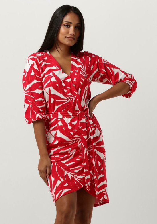 Wrap dress rood hotsell