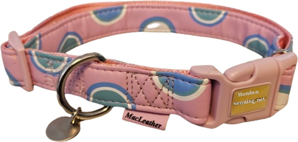 Hondenhalsband MacLeather roze - halsmaat 48-70 cm