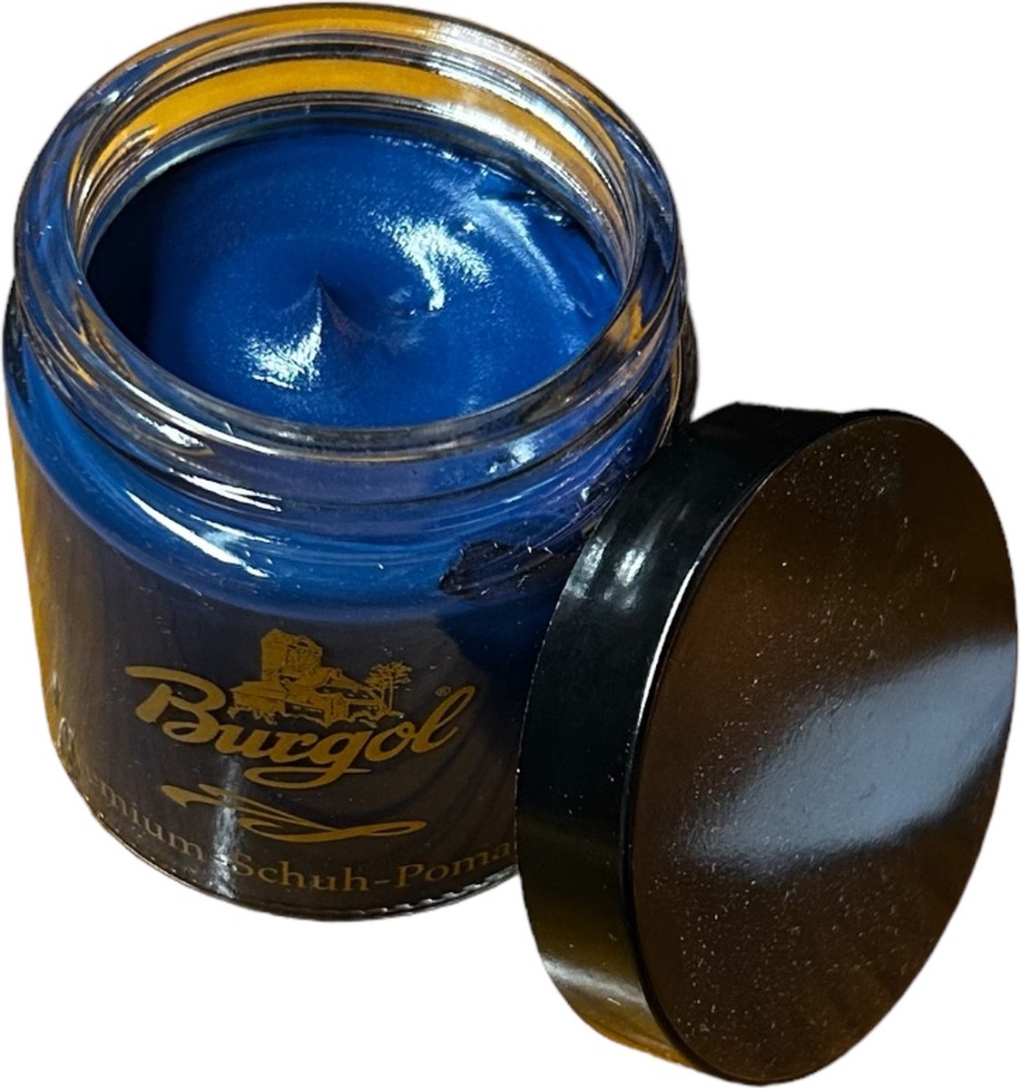 Burgol Shoe Pomade - Kleuropfrissende en verzorgende schoencrème - 100ml - (017) Blauw