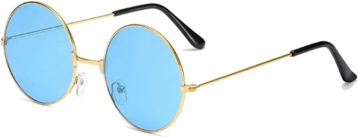 Festival bril - rave bril - festival zonnebril - vrouwen bril rond - Blauw - 1 stuks
