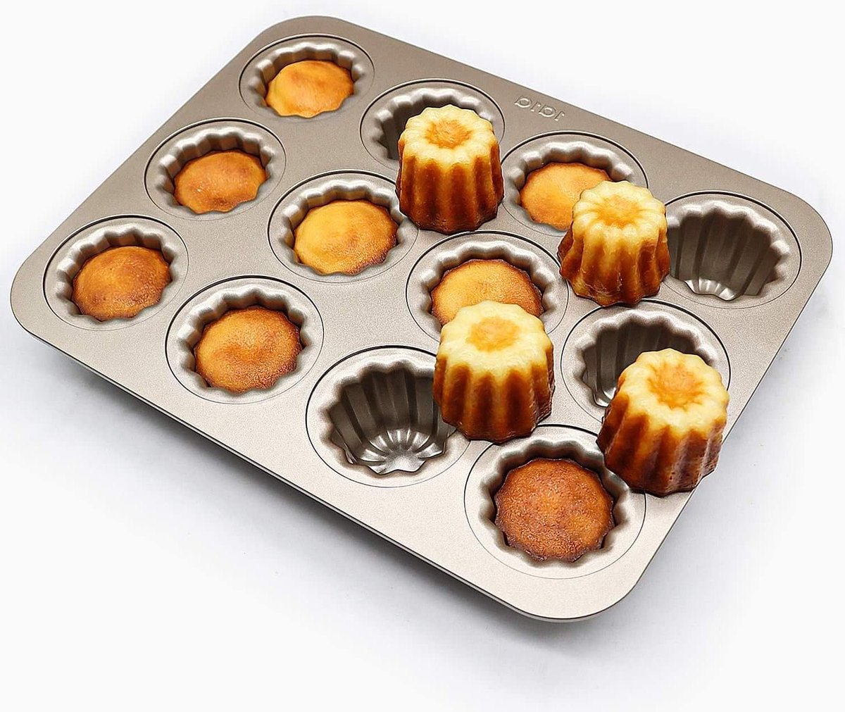 12-holte Non-Stick Canele Mallen Cake Pan van Koolstofstaal voor Oven Bakken - Bakvormen voor Cannele Mallen Muffin tin