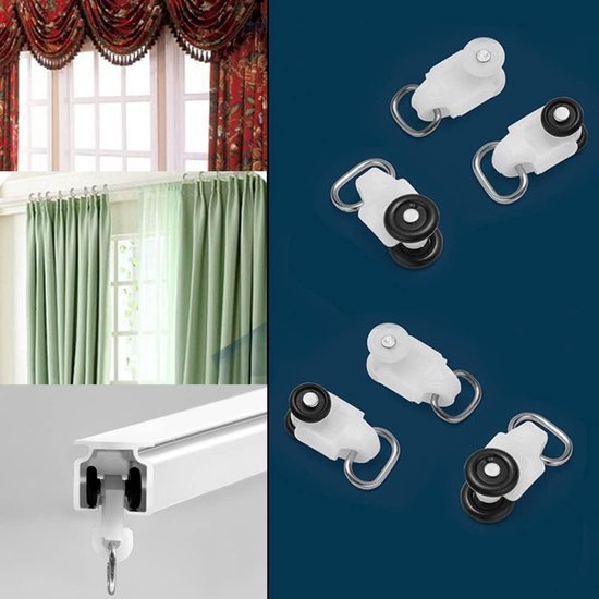 Plafondgordijnrail Ziekenhuisgordijn RV-gordijn Wit ingebed gordijnrail for erker, balkon &Douche, Mute Katrol Plafond Gordijn Rail Systeem for Golf Net, Ziekenhuis Kamer Divider Gordijnroede (Si