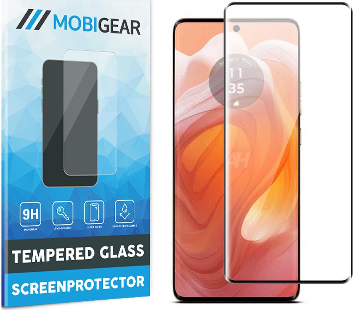 Mobigear Screenprotector geschikt voor Motorola Edge 50 Ultra Glazen | Mobigear Premium Screenprotector - Case Friendly