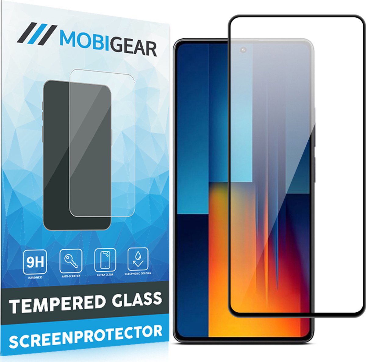 Mobigear Screenprotector geschikt voor POCO M6 Glazen | Mobigear Premium Screenprotector - Case Friendly