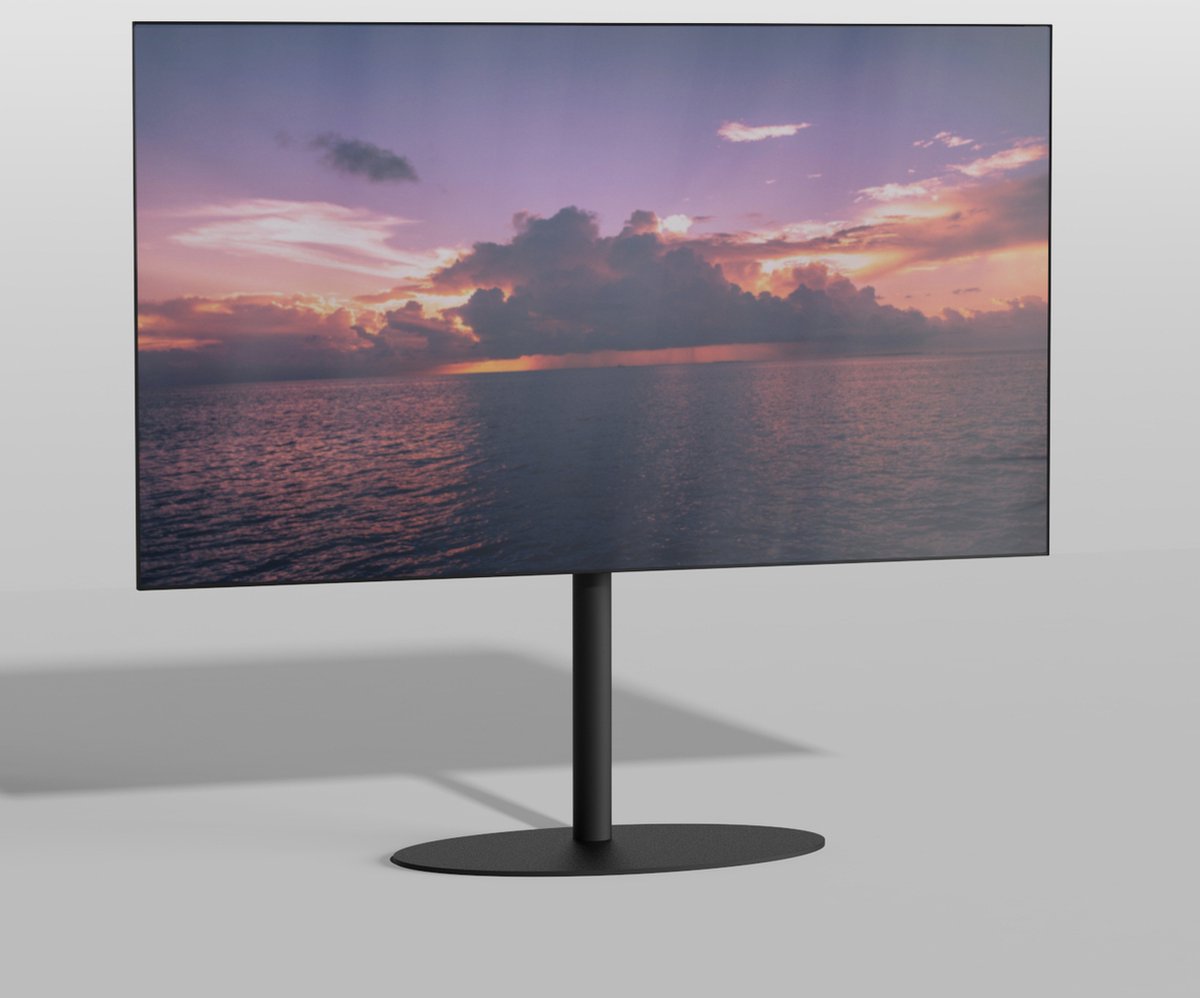 Cavus TV Vloerstatief ELLIPS - zwart - hoogte 100cm - VESA 600x400