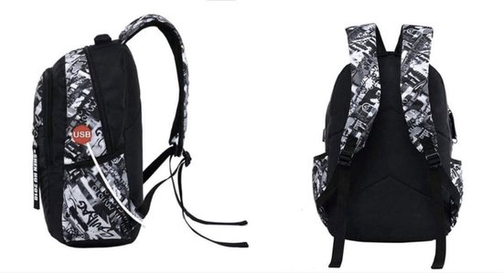 Rugzak Camo Blauw Camouflage Rugtas Schooltas Stoere Kinderrugzak