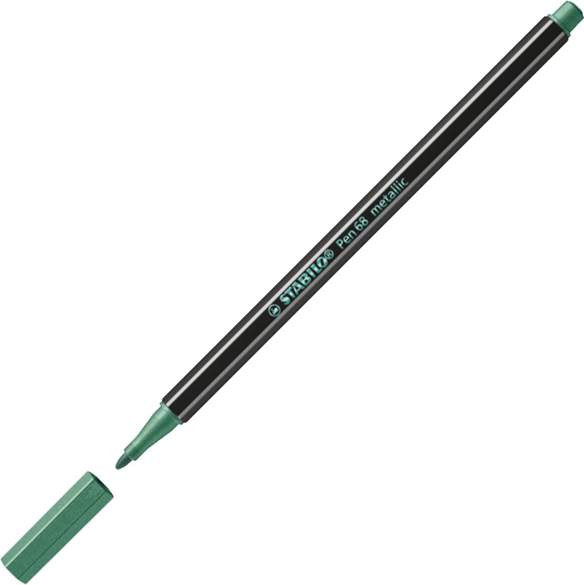 STABILO Pen 68 Metallic - Premium Metallic Viltstift - Metalen Etui Met 8 Kleuren — afbeelding 5