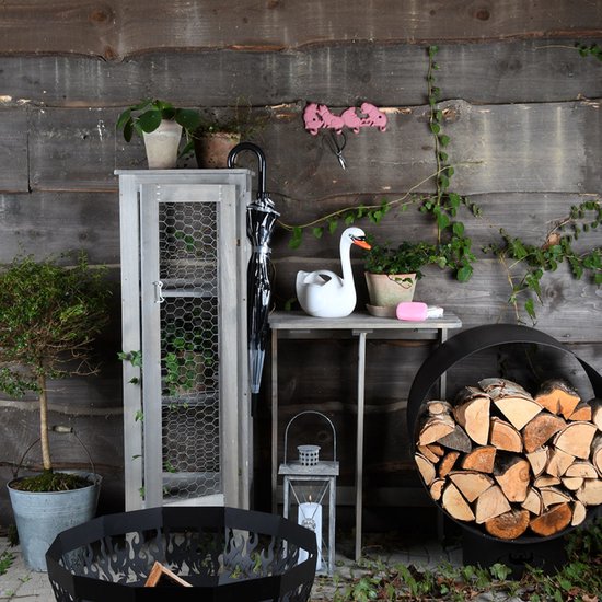 Esschert Design Parapluie Forêt Automatique 80 Cm Polyester Zwart