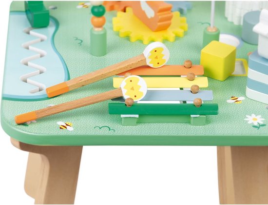 Janod Ik Leer - Houten Activiteitentafel De Weide - Met 7 Verschillende Activiteiten Om De Ontwikkeling Te Stimuleren - Hoogte Van De Tafel: 32 cm - Geschikt Vanaf 1 Jaar van Janod — afbeelding 2