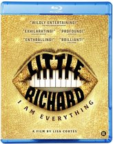 Blu-ray Disc van Little Richard: I Am Everything. Gouden, glinsterende lippen met de tekst 'Little Richard I Am Everything' erop.