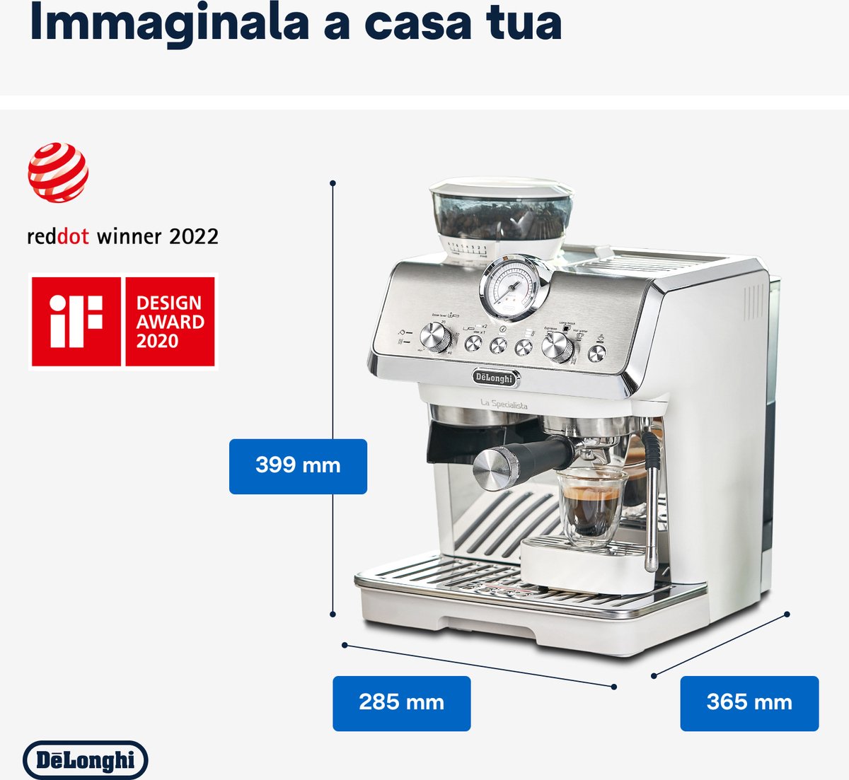 Afbeelding 2 van De Longhi EC 9155.W Automatische koffiemachine Handmatige espressomachine 1,5 L Staal