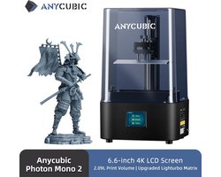 Anycubic Photon Mono 2 - 3D Resin Printer - 6,6 inch 4K Monochroom LCD - Afdrukgrootte 165x143x89mm