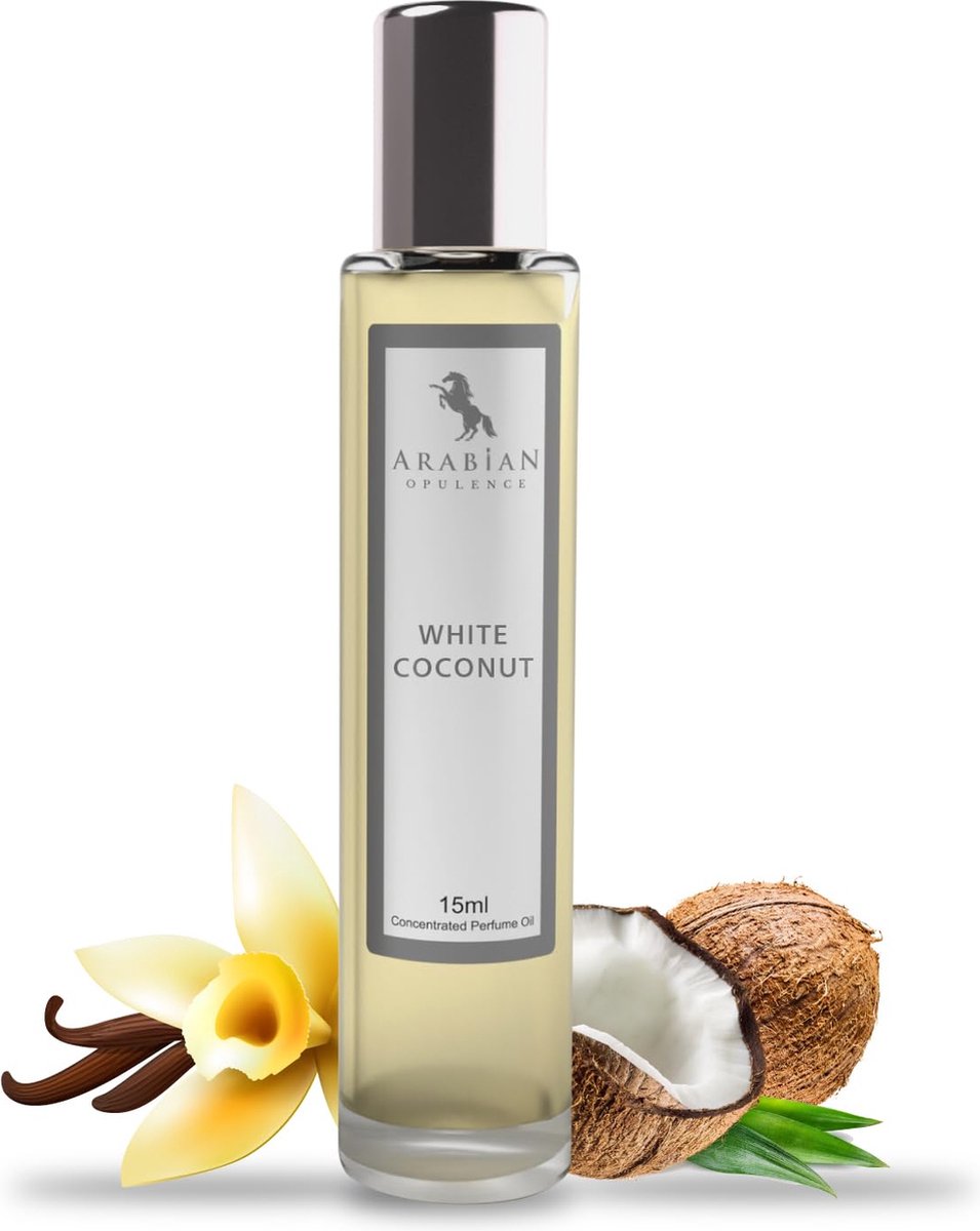 Goedkoopste ARABIAN OPULENCE Unisex Parfum voor Heren & Dames WHITE COCONUT FR303 | Parfum Olie | Langhoudende Unisex | Eau de Parfum voor meisjes en jongens | Tropische Vanille Kokosgeur | Roll-on Parfum Cadeauset | Geur voor dames & Heren, Reisformaat (15ml