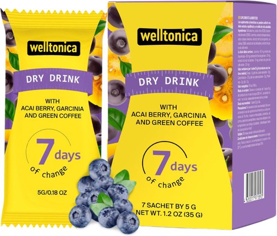 Welltonica Afvallen - L-Carnitine, Acai Berry, Garcinia - 7 dagen kuur