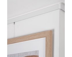 STAS Schilderijrail - Ophangsysteem Schilderijen - Cliprail - 150 cm - Complete Kit
