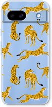 Case Company® - Coque adaptée pour Google Pixel 8a - Léopard - Coque de téléphone souple - Protection sur tous les côtés et bord de l'écran
