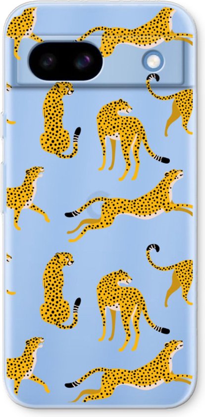 Case Company® - Coque adaptée pour Google Pixel 8a - Léopard - Coque de téléphone souple - Protection sur tous les côtés et bord de l'écran