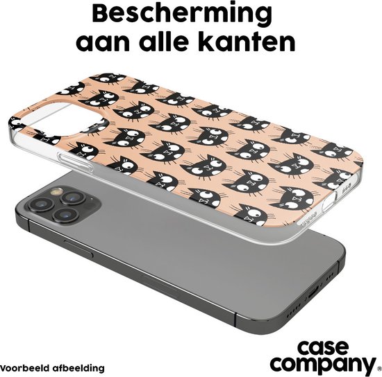 Case Company® - Coque avec cordon adapté pour Oppo A78 5G coque avec cordon - Chat - Coque de téléphone avec cordon Zwart - Protection sur tous les côtés et sur le bord de l'écran