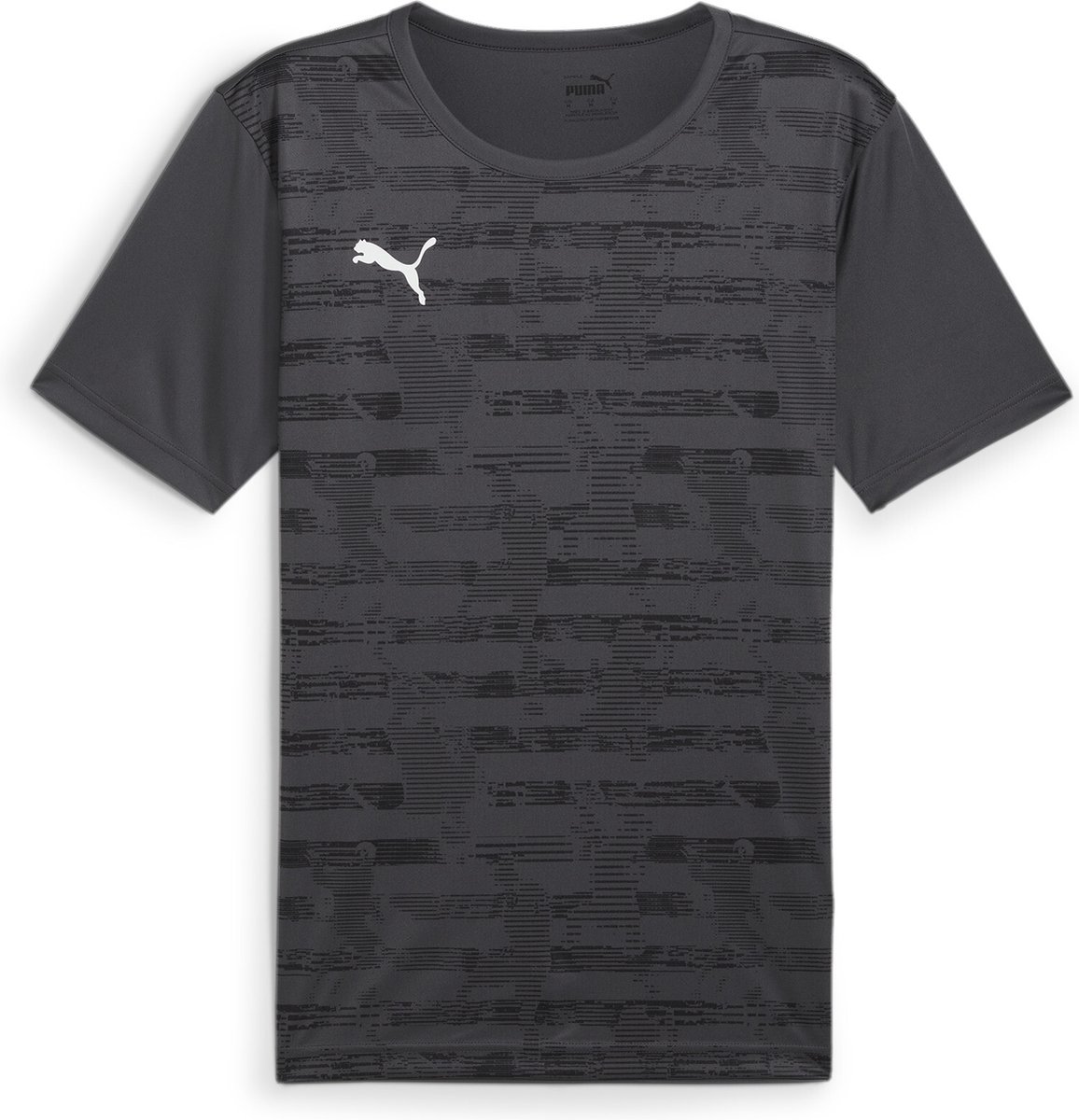 PUMA individualRISE Graphic Jersey Heren Sportshirt - Asphalt - Maat M