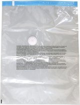 Bolsa Vacuumzakken voor kleding/textiel - Vacuum opbergzakken - 2x stuks - transparant - 80 x 100 cm - Ook voor kussens en dekens
