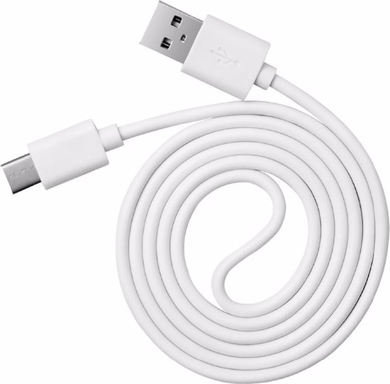 2x Câbles USB C vers USB A Blanc - 2 mètres - Câble de charge pour Realme C75 / C61 / C25s / GT 5G / GT Master / GT Neo2 / Note 60