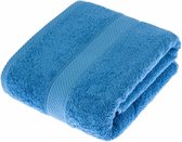 Homescapes 2-delige badhanddoekset blauw - 100% Turks katoen 500 gsm