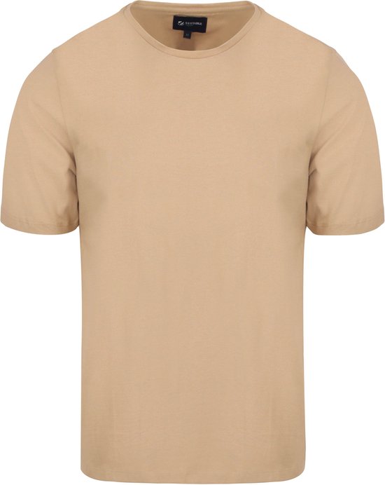 Suitable - Respect T-shirt Jim Beige - Heren - Maat XXL - Modern-fit