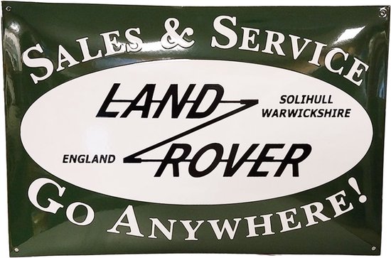 Land Rover Sales & Service Emaille Bord - 60 x 40cm
