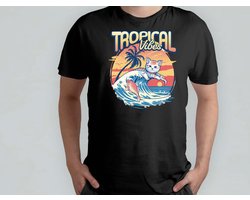 Tropical Vibes - T Shirt - Cats - Gift - Cadeau - CatLovers - Meow - KittyLove - Katten - Kattenliefhebbers - Katjesliefde - Prrrfect
