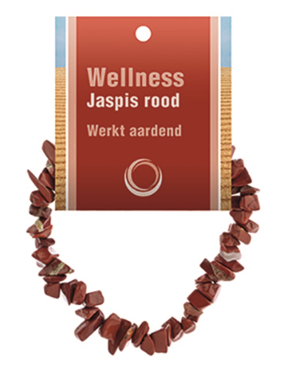 Splitarmband Jaspis Rood - met Uitleg Kaartje