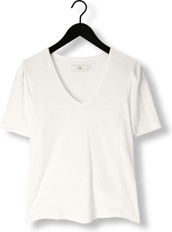 Ruby Tuesday Ceya V Neck Tee Tops & T-shirts Dames - Shirt - Gebroken wit - Maat 36