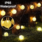 Solar Garden Lights Outdoor Waterproof 50 LED Lights 7m String Lights with 8 Modes Mood Lights for Home Garden Patio Party Wedding Christmas (Warm White)