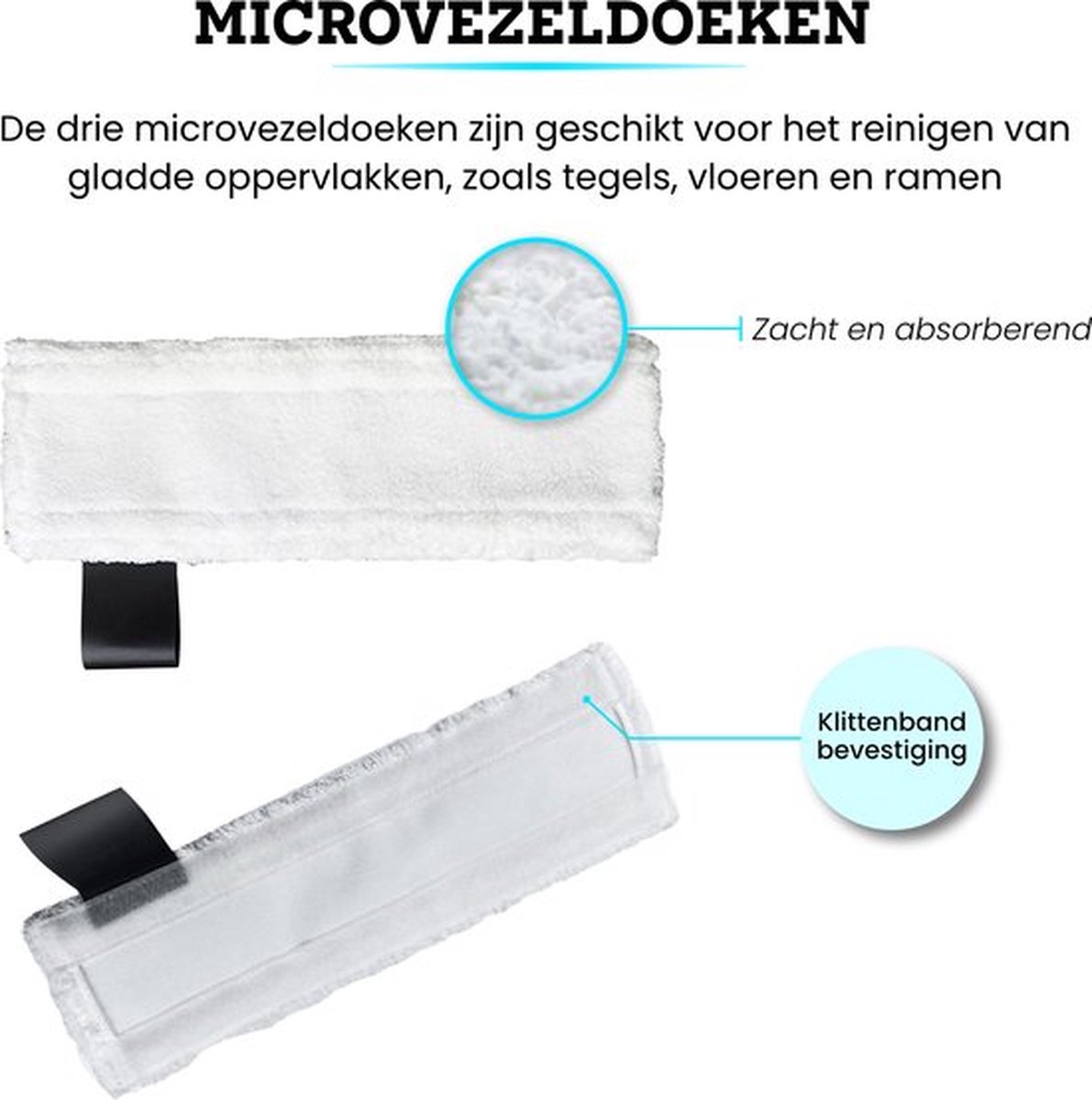 Somstyle Accessoires Set Geschikt Voor Kärcher Easyfix SC2, SC3, SC4 & SC5 - Stoomreinigeraccessoires - Vervangende Microvezeldoekjes - 11-Delig – foto 3