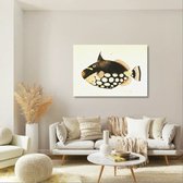 Schilderij zonder lijst - Clown Trekkersvis - Wandpanelen - 85 x 120 cm