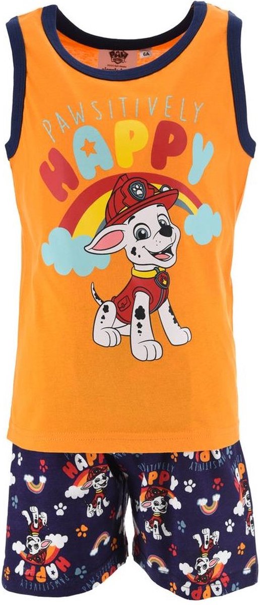 Paw Patrol shortama - maat 98 - blauw / oranje - Marshall pyjama
