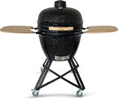 Barbecue BBQ Kamado - 24 pouces - Incl. Housse - Oeuf Barbecue - Barbecue à Charbon de bois - Zwart - Ø 53cm