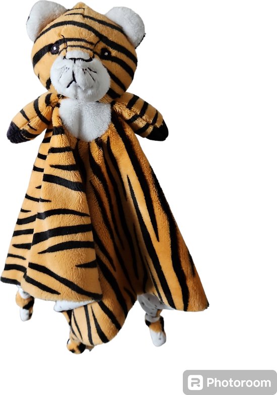 TX Store - Knuffeldoek Tijger - Tijger knuffel - Tutteldoek - Slaapdoekje - Baby knuffeldoekje - Knuffel - Meisje - Jongen - Baby Knuffel - 35x35cm van Baby — afbeelding 3